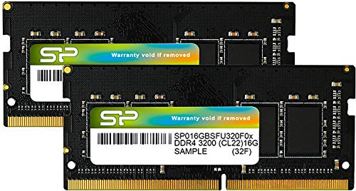 シリコンパワー ノートPC用メモリ DDR4-3200 (PC4-25600) 16GB*2枚 (32GB) 260Pin 1.2V CL22 SP032GBSFU320F22
