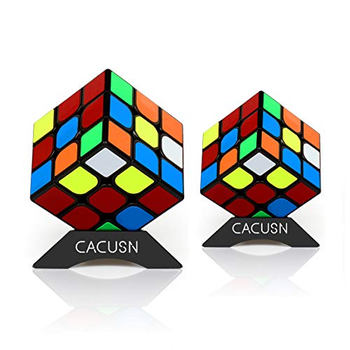 CACUSN 立体パズル 2個セット（3*3、3*3） 回転スムーズ 競技用キューブ 世界基準配色 パズルスタンド付き (世界基準配色 Ver2.0)