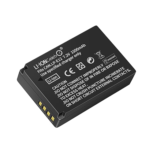 Li-ion Celeb LP-E12交換バッテリー 7.2V 1500mAh 大容量オリジナル充電器対応 キヤノンCanon EOS Kiss X7、EOS Kiss M、EOS Kiss M2、EO