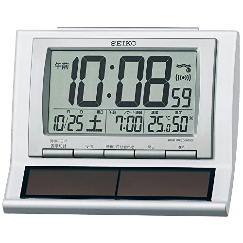 メーカー型番:SQ751W 本体サイズ:10.7*14.0*7.2cm 本体重量:0.25kg 素材・材質:プラスチック枠 生産国:中国 ムーブメント:電波修正機能(40k Hz/61k Hz自動選局