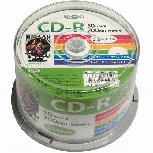 HI-DISC データ用CD-R HDCR80GP50 (700MB 52倍速 50枚)