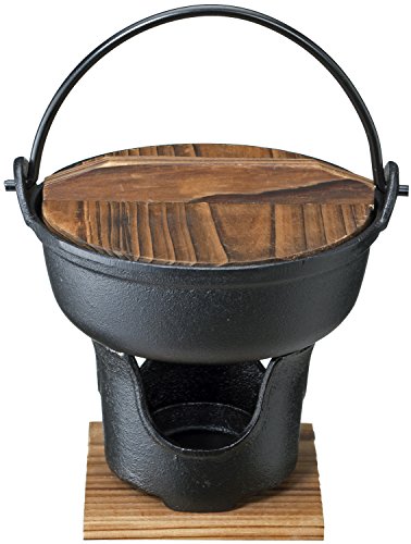サイズ:幅18.5x奥行16.3x高さ17cm 本体重量:1.5Kg 素材・材質:本体/鉄鋳物、蓋・敷板/天然木 生産国:中国