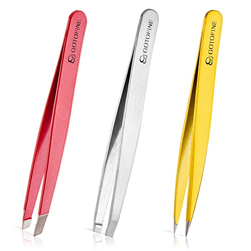 3色 「3セット」先平タイプ、先斜めタイプと超極細タイプの3タイプが付いています、適用範囲が広い。 「ケース付き」精密に先端のあわせが調整された毛抜き、携帯に便利なレザーケース付き。 「先斜めタイプ」
