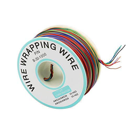 商品名：ラッピングワイヤ;モデル：P / N B-30*1000;温度に耐える：105* ワイヤゲージ：30AWG、外線径：0.55ミリメートル、銅コア径：0.25ミリメートル サイズ：6.2センチメ
