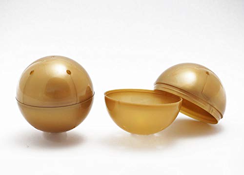 75mmガチャガチャ用空カプセル新品 ゴールド50個入り。 豪華なゴールド色です。当たり等、目玉のカプセルとしておすすめです ガチャガチャ、クレーンゲーム、ディスプレイ等におすすめ