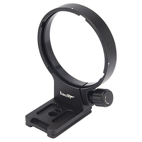 ブラック Haoge LMR-N843 リング式三脚座 for ニコン Nikon AF-S NIKKOR 300mm F/4D IF-ED 兼 Nikon AF 80-400mm f/4.5-5.6