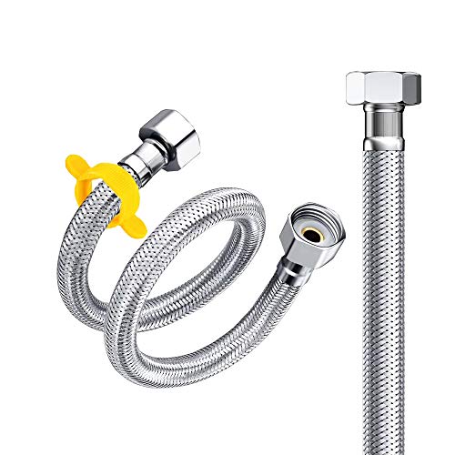 60cm 2本セット 【材質とネジサイズ】SUS304ステンレス、黄銅、安全无毒EPDM。国際汎用基準G1/2。60cm 水道管延長フレキホース（2本入れ）。 【取り付けが簡単だ】制品はハイ？度のプラ