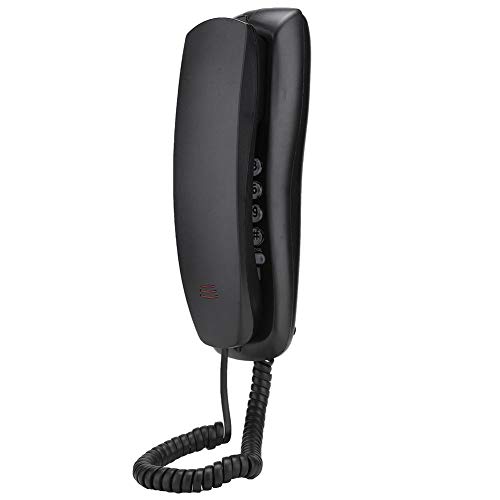 Mugast 電話機 デスクトップ 壁掛け 固定電話 ミュート 一時停止 再ダイヤル機能付き コード付き電話 クリアな音 固定電話機