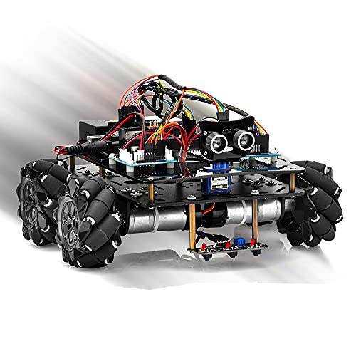 OSOYOO 産業研究開発用 ロボットカー Arduino適用 スマートロボット 4WD 80mm メカナムホイール DC12V モーター STEM 教育 360*全方向移