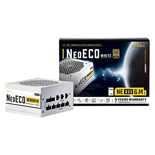Antec、80PLUS Gold認証取得 高効率高耐久フルモジュラー電源ユニットホワイトモデル「NE850G M White」 出力850W