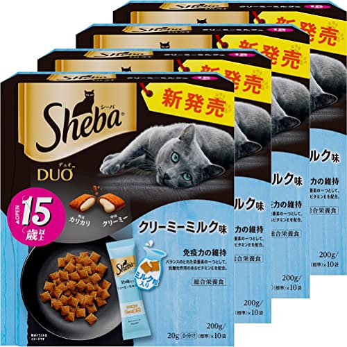 200g×4 外はカリカリ、中はクリーミー。1粒で2つの食感は猫が夢中になる美味しさ。 15歳以上のシニア猫に対応し、健康維持をサポートする抗酸化成分を配合。人気のミルク味。 1粒で2つの食感、猫が夢