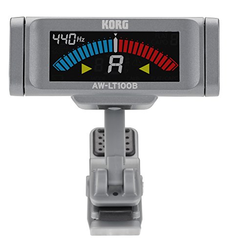 KORG 100時間連続駆動 ベース用 クリップチューナー AW-LT100B 多弦ベース対応 *0.1セントの高精度 カラー表示 単4電池1本 軽量 コンパク