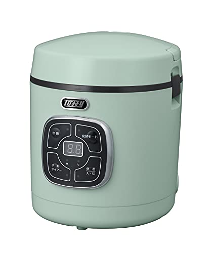 【Toffy/トフィー】 マイコン炊飯器 K-RC2 (ペールアクア) マイコン式 コンパクト 1.5号 30分 発酵モード 予約タイマー付き 着脱式電源コ