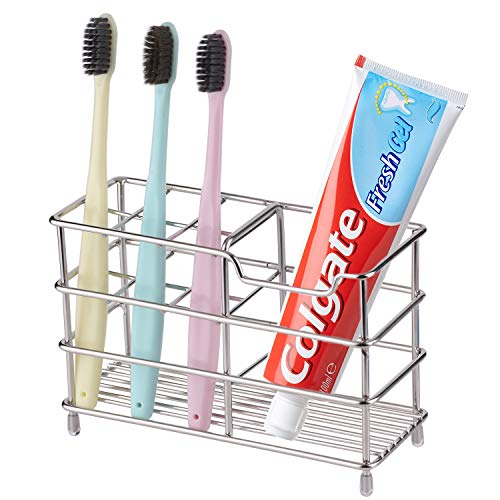 ステンレス 歯ブラシスタンド 置き型 ハブラシ ハミガキ チューブ シェーバー 洗面所 洗面用品 電動歯ブラシ置き