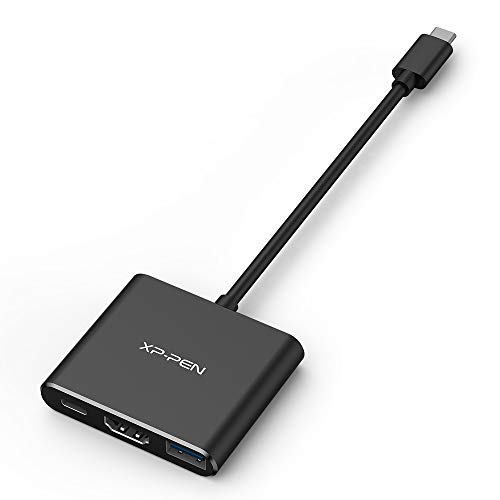 XP-Pen 液タブ 専用 多機能変換アダプタ USB Type-C to HDMI/USB 3.0/USB Type-C アダプタ ACW01