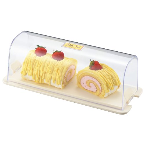 ＊最安挑戦＊曙産業 ケーキフード 日本製 業務用品 ロールケーキがまるごと入るケース トレーの上でそのままケーキをカットできる ハンド