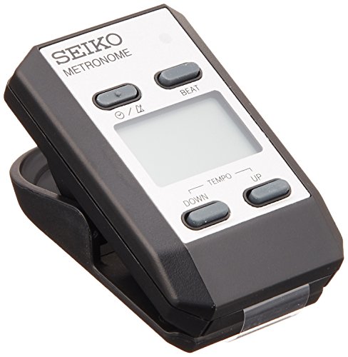 ＊最安挑戦＊SEIKO セイコー メトロノーム クリップ式 デジタル シルバー DM51S 回転ボリュームで音量調節、消音も可能