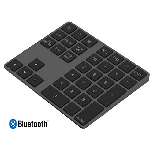 ＊最安挑戦＊Cateck アルミニウム製 Bluetoothワイヤレス 34キーのスマート テンキー/数字キーッパッド、MacsとPCs向けのデザイン 1000万