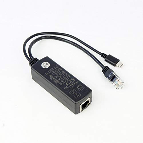 ＊最安挑戦＊DSLRKIT Gigabit USB Type C Active PoE Splitter 48V to 5V IEEE802.3af Power Over Ethernet for Raspberry Pi 4 4B