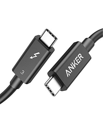 ＊最安挑戦＊Anker USB-C & USB-C Thunderbolt 3 ケーブル (0.7m ブラック)【100W出力 / 40Gbps / 高速データ転送 / 4K対応 / 5K対応】Ma