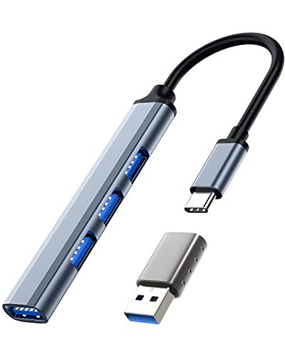 ＊最安挑戦＊USB C ハブ 4ポート Type C USB3.1 USB C-A変換アダプタ付き 【スリム設計・軽量】 PS4 PS5 MacBook Air/Pro iPad Surface G