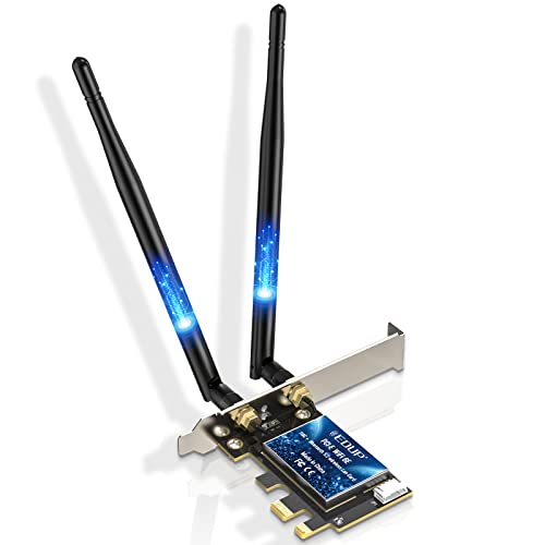 ＊最安挑戦＊EDUP Wi-Fi 6E PCIe 無線LANカード AX210モジュール Bluetooth 5.2、6GHz/5GHz/2.4GHz 802.11ax 2402Mbps*574Mbps、Windows1
