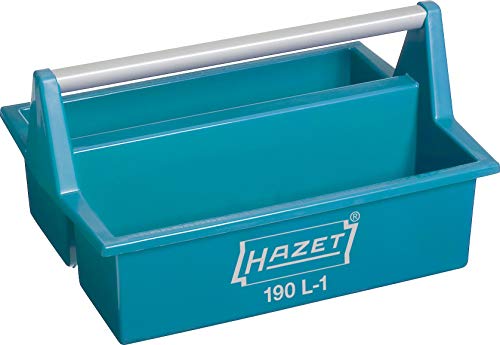 【高品質】 HAZETデザインのブルーのモバイルツールボックスは、耐溶剤性プラスチックを使用しているため、液体や缶の運搬にも適しています。丈夫なアルミニウム製のキャリングハンドルが付いています。 【実