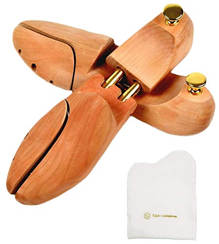 [アールアンドケイズカンパニー] シューツリー シューキーパー 木製 フランネル 靴磨きクロス付き ハイシャインや仕上げ用に最適