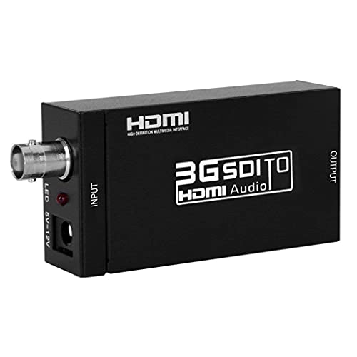 ELEVIEW 3G SDI to HDMI コンバーター 3G-SDI/HD-SDI/SD-SDI to HDMI変換器 sdi hdmi 変換 sdi-hd 変換 1080P ESD保護機能搭載 (SDI to H