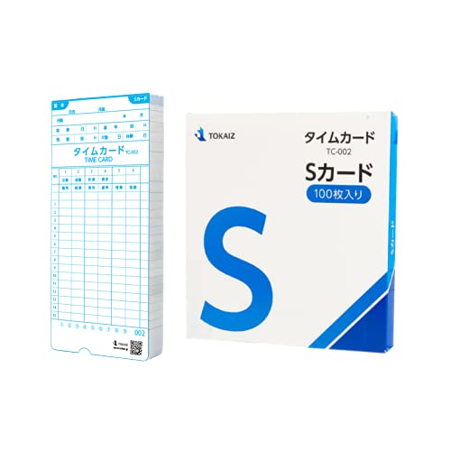 商品名称：タイムカード ブランド：TOKAIZ 型番：TC-002 商品仕様：カード番号001*100 (100枚入り)(月ごと100人まで対応)サイズ：W85*H188*D0.35 mm 対応機種：