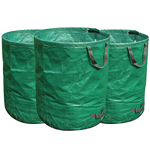 FLORA GUARD 272Lガーデンバッグ - ガーデンバケツ 大型庭用袋 自立式 折り畳み 再利用可能な（3パック）