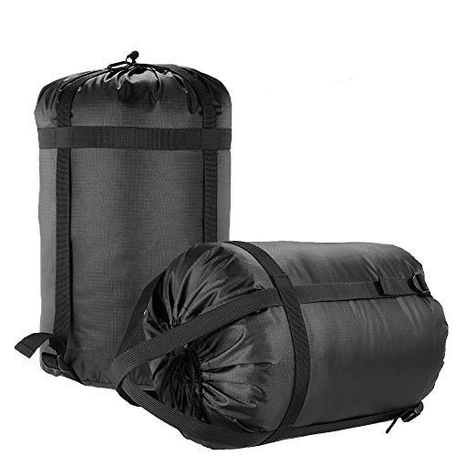 2枚セット 寝袋 収納袋 撥水 丈夫 圧縮袋 圧縮バッグ キャンプ アウトドア用