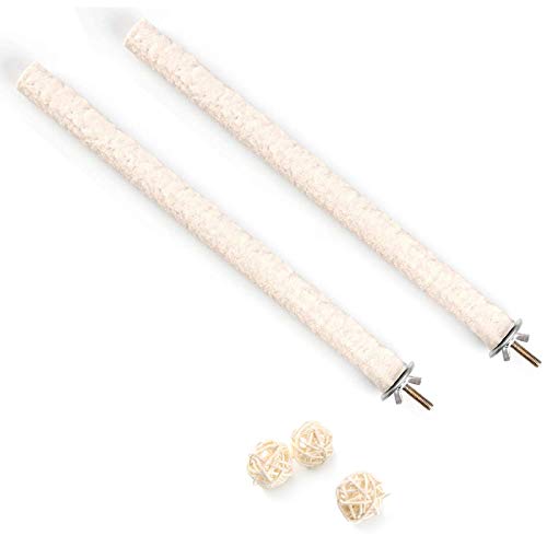 【サイズ】長さ約30cm、直径約2cm。セット数：爪とぎ2本、スペーサー爪3本。色：白（モニターにより若干外観が異なる場合があります）この爪とぎ止まり木パーチは、表面の砂の凹凸で小鳥が勝手に自分でツメ