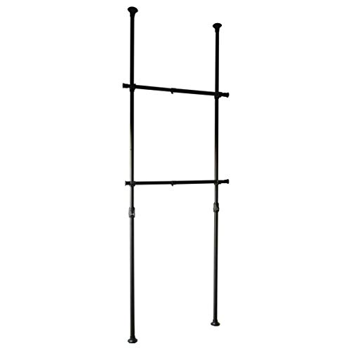 マットブラック 本体サイズ:幅60-97.5*奥行9.5*高さ140-280cm 本体重量:3.5kg 材質:スチール(粉体塗装)、ABS樹脂、ポリプロピレン、ゴム 原産国:韓国 全体耐荷重:60kg