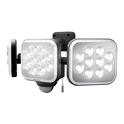 コンセント式LEDセンサーライト 電源/電圧 AC100V電源 50/60Hz 消費電力 点灯時：44W／常夜灯：3W／待機時：1.0W以下 電球 14W*3 高輝度LED（設計寿命4万時間） 全光束