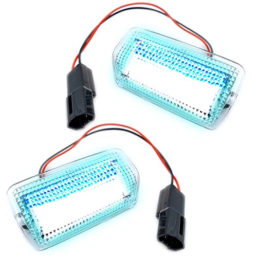ホワイト & アイスブルー SMD使用の高輝度LEDのカーテシライト(ウェルカムライト)です。 2Pのセットになります。 汎用品タイプなのでサイズと形状が合えば様々な車種に取り付け可能です。 